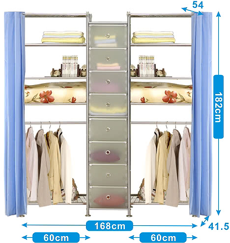 【巴塞隆納】W5型60+D+W5型60衣櫥置物櫃