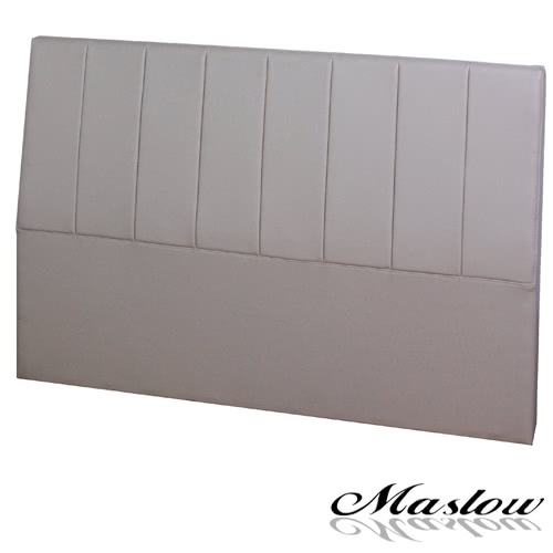 (Maslow-簡約線條皮製)雙人床頭-5尺(卡其)