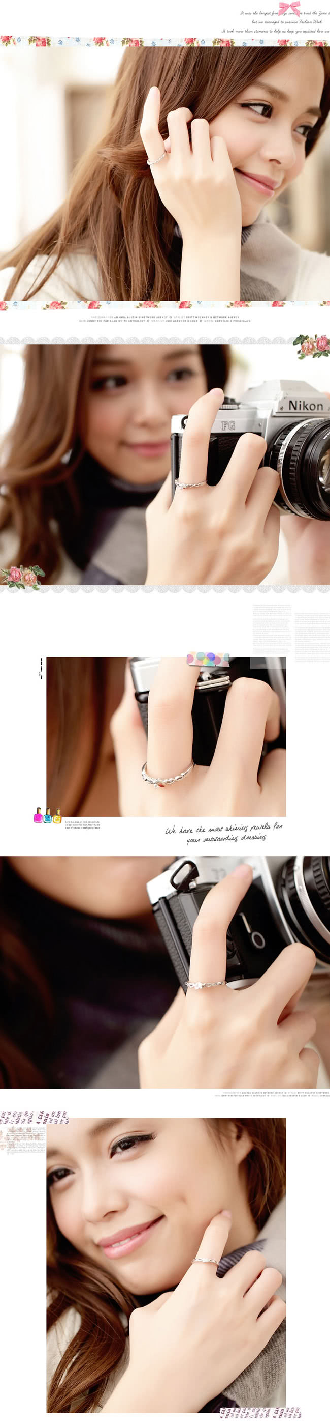 【微笑安安】鏤空單鑽愛心316L西德鋼戒指(共2色)