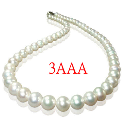【小樂珠寶】3AAA最高等級天然珍珠項鍊7-7.5mm(白色限量款)