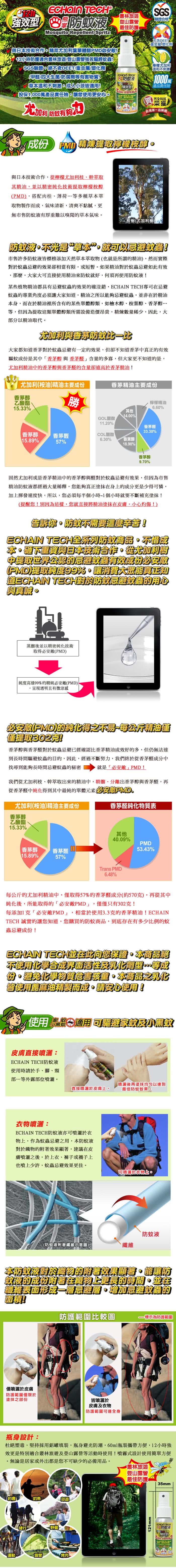 【ECHAIN TECH】熊掌12hr.防蚊液 - PMD配方