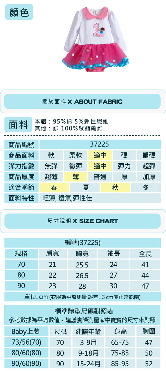 【BABY童衣】包屁衣 週歲 彌月造型包屁裙 37225(白)