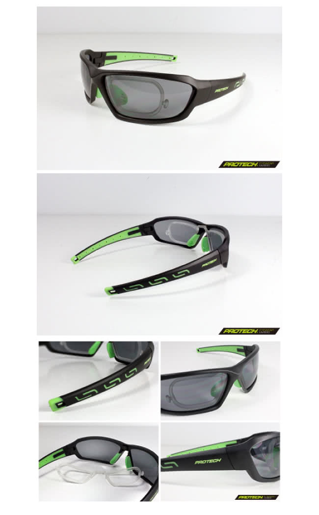 【PROTECH】ADP012專業級運動太陽偏光眼鏡(黑&綠色系)
