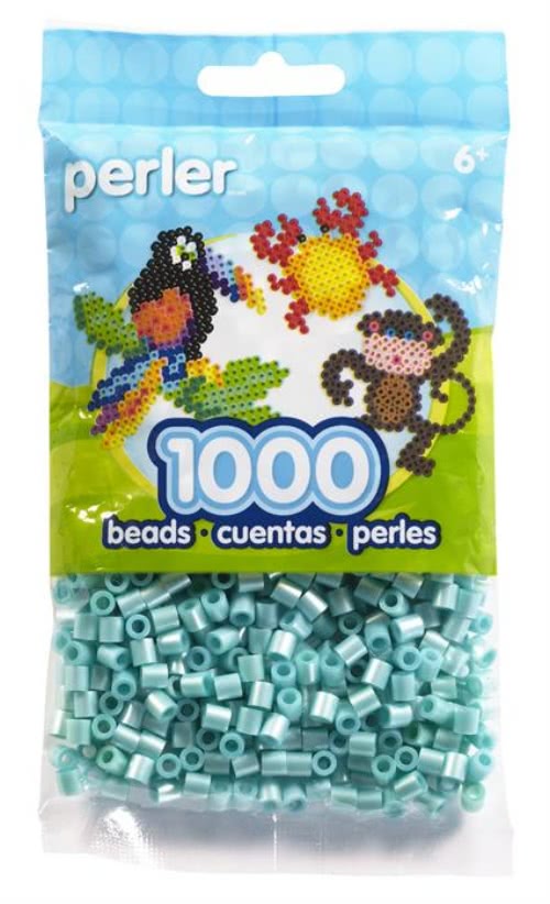 【Perler 拼拼豆豆】1000顆單色補充包-101珠光湖藍(特殊色)