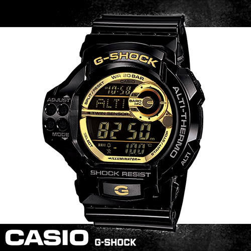 【CASIO 卡西歐 G-SHOCK 系列】黑金狂潮多層次金屬限量錶(GD-100GB)