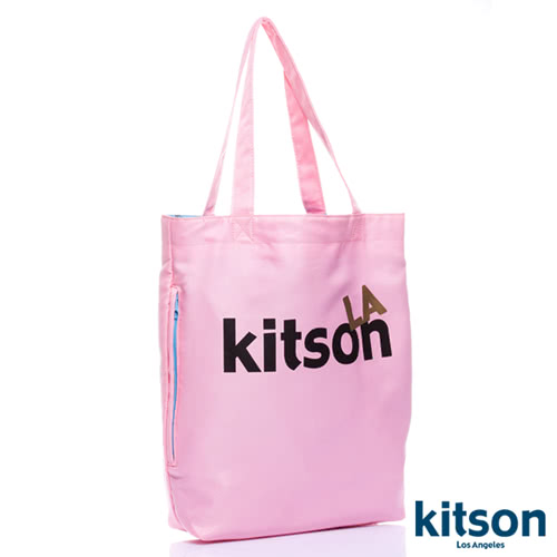 【Kitson】L.A.-LOGO購物袋/托特包(粉紅)