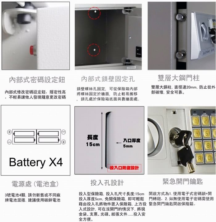 【TRENY】HWS-HD-6490-電子式投入小型保險箱-灰(限時特殺) 【TRENY】HWS-HD-6490-電子式投入小型保險箱-灰(限時特殺)
