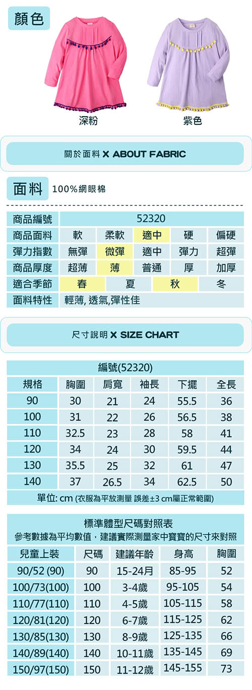 【baby童衣】女童上衣 娃娃裝A字裙擺 52320(共兩色)