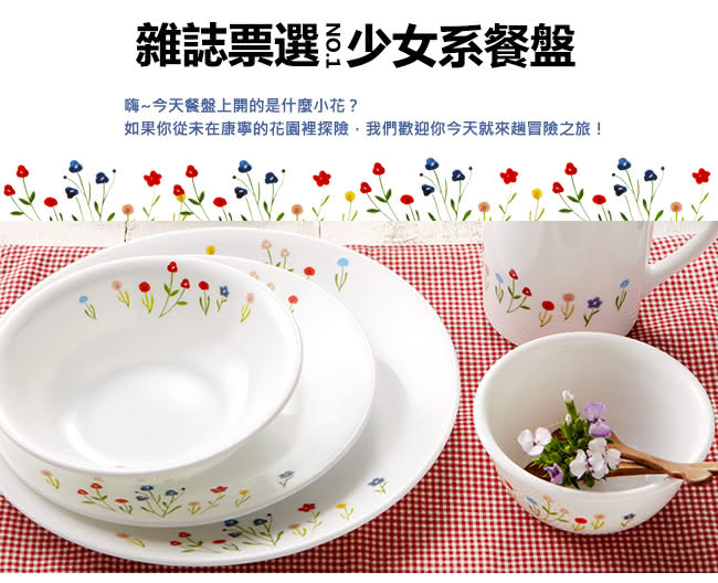 【美國康寧 CORELLE】春漾花朵5件式餐盤組(501)