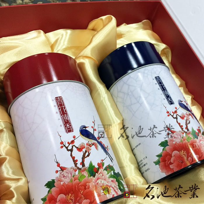 【名池茶業】綜合茶禮阿里山高山茶 五分凍頂烏龍茶(青花傳香款/150克x2)