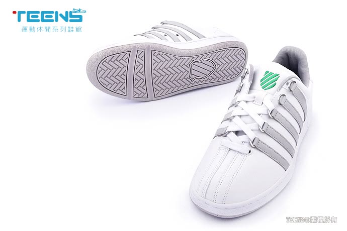 【K-SWISS】男款 CLASSIC VN 經典款休閒鞋(03343-827-白灰)