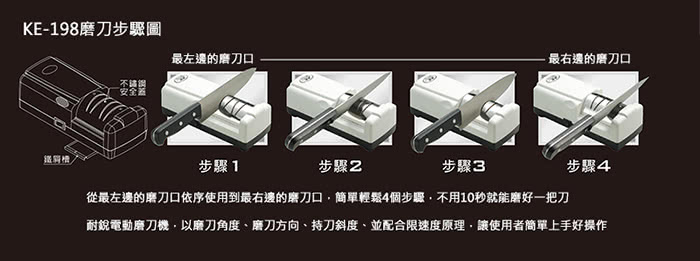 【耐銳NIREY】家用電動磨刀機 KE-198