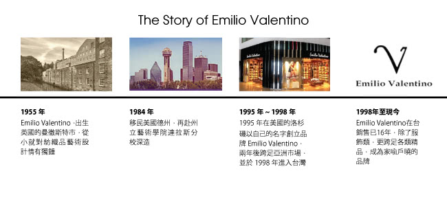 【Emilio Valentino 范倫提諾】仿天絲條紋長袖襯衫(白)