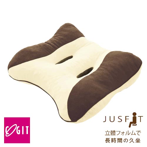 【日本COGIT】人體工學舒適透氣美臀纖體QQ美臀墊 汽車坐墊-咖啡黃BROWN(日本限量進口)