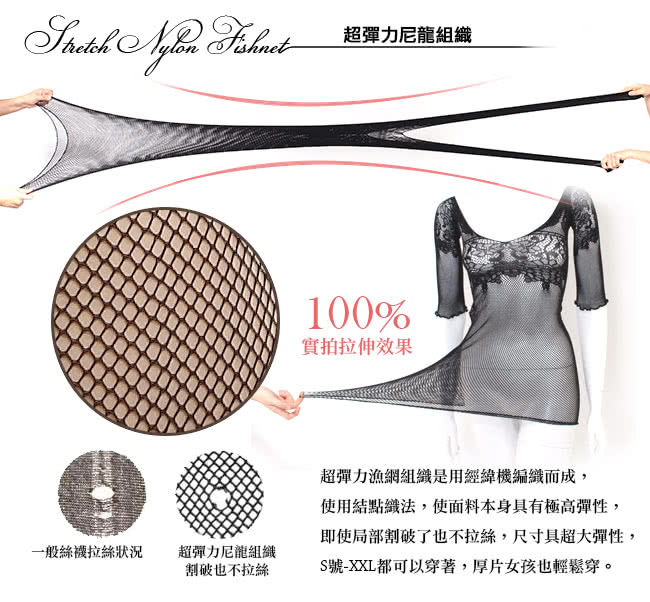【桃色蕾絲】性感火辣迷火西班牙連身網衣(R6299)