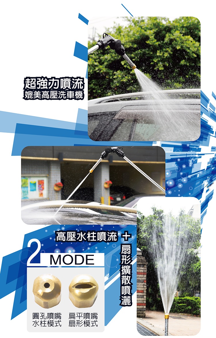 【安伯特】雙噴射水流模式 噴射龍強力噴水槍 新一代225度任你調(暫時止水閥門設計)