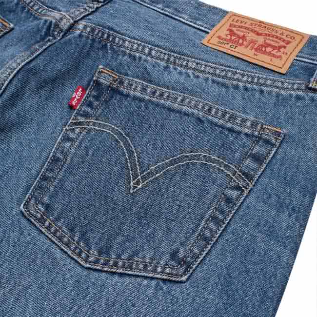 【Levis】501CT 女款經典窄管繡花破洞牛仔褲