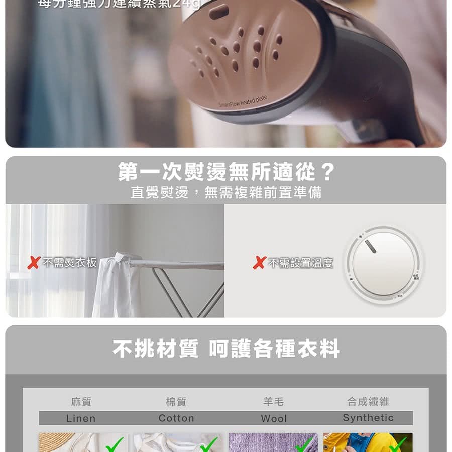 直覺熨燙,無需複雜前置準備