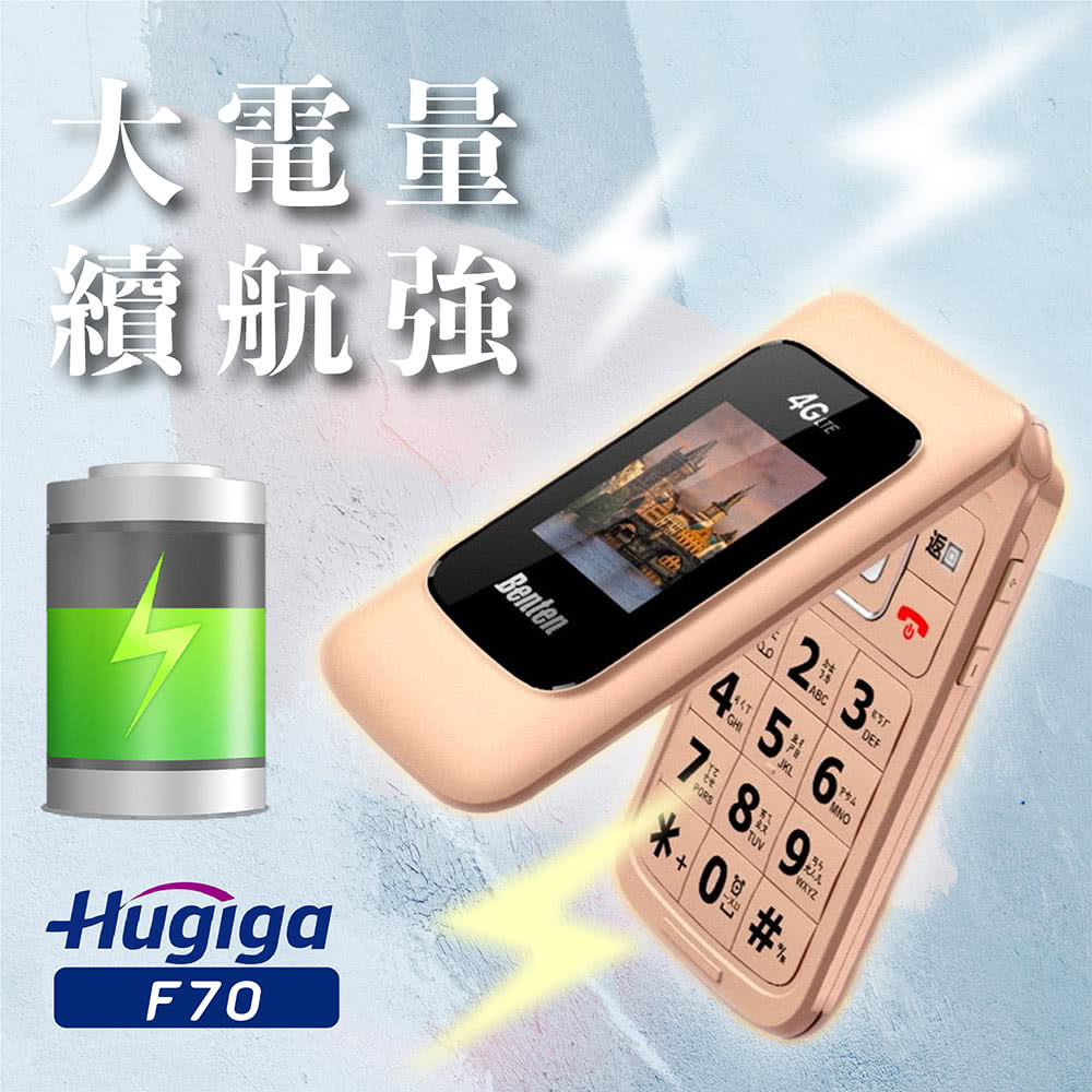 Benten 奔騰 F70新版雙螢幕4G折疊手機(#老人機 Benten 奔騰 F70新版雙螢幕4G折疊手機(#老人機