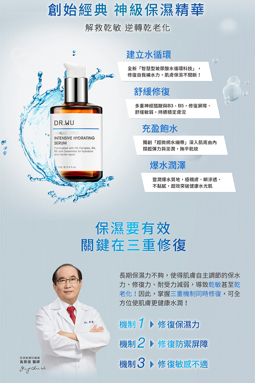 DR.WU 達爾膚 玻尿酸保濕精華液101ML(重量版) 推 DR.WU 達爾膚 玻尿酸保濕精華液101ML(重量版) 推