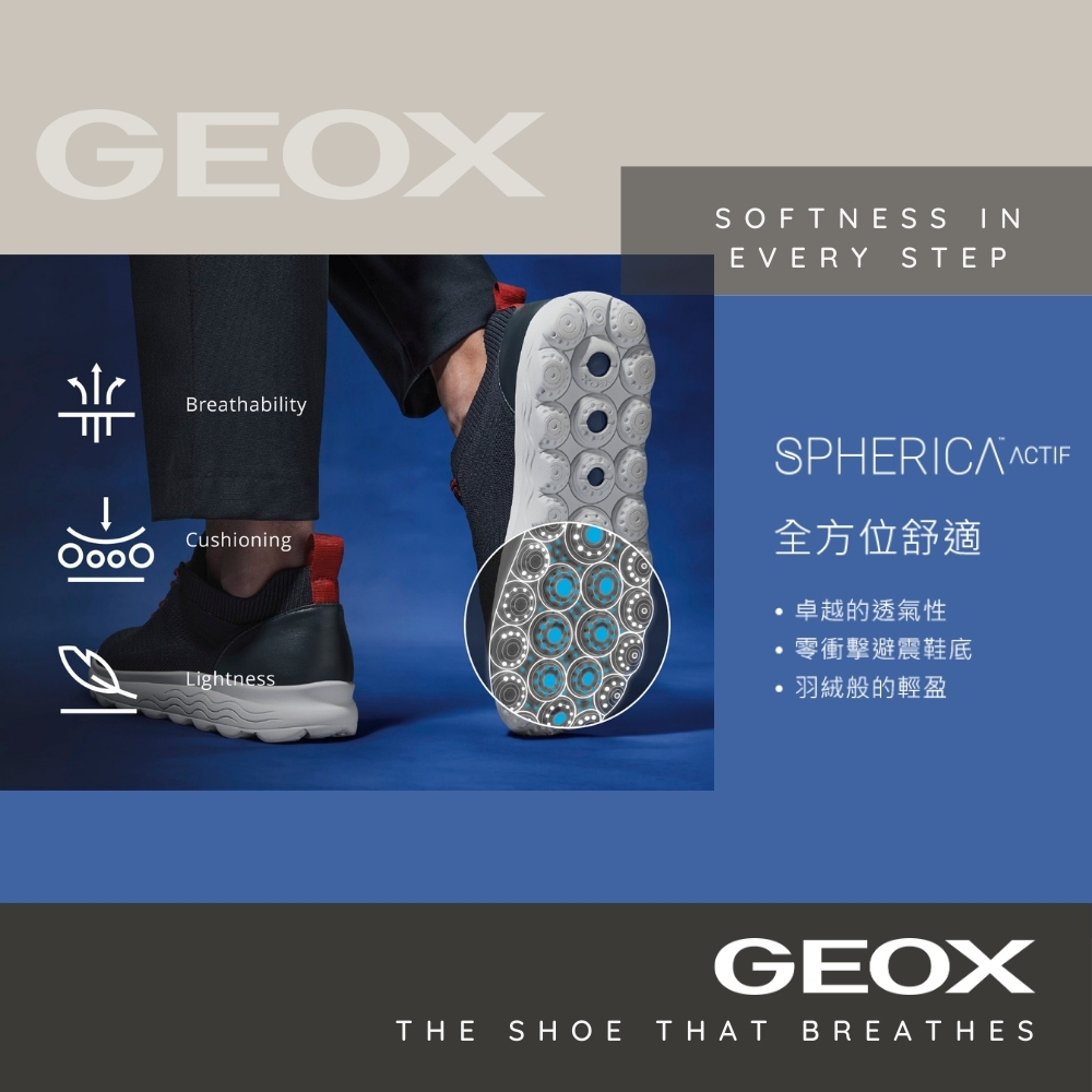 GEOX 女鞋 休閒鞋 白 小白鞋 SPHERICA™ 零衝 GEOX 女鞋 休閒鞋 白 小白鞋 SPHERICA™ 零衝