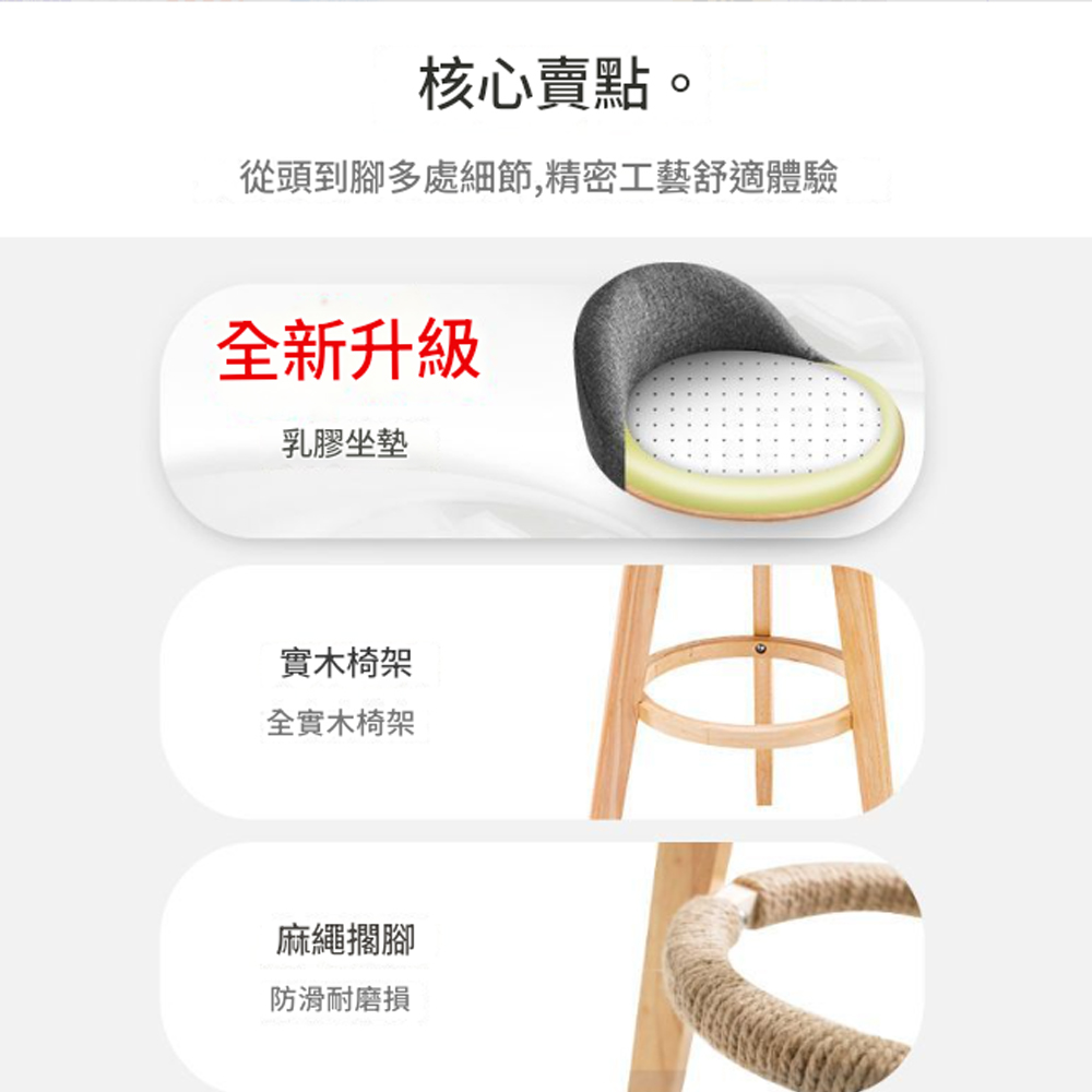 木鈺堂 北歐休閑高脚凳 高70CM(靠背吧臺椅/實木椅/酒吧 木鈺堂 北歐休閑高脚凳 高70CM(靠背吧臺椅/實木椅/酒吧