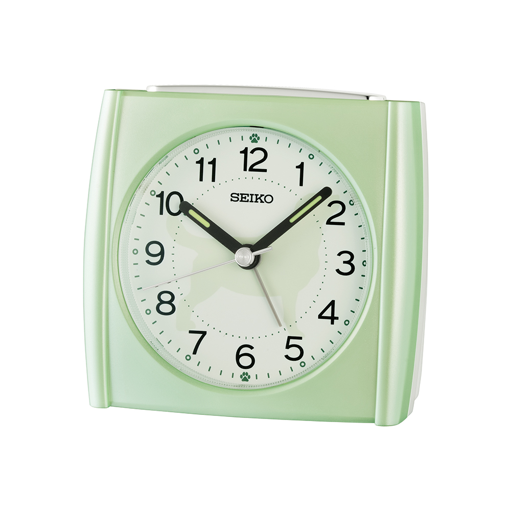SEIKO 精工 可愛動物小狗 靜音滑動式秒針嗶嗶鬧鐘(QH SEIKO 精工 可愛動物小狗 靜音滑動式秒針嗶嗶鬧鐘(QH