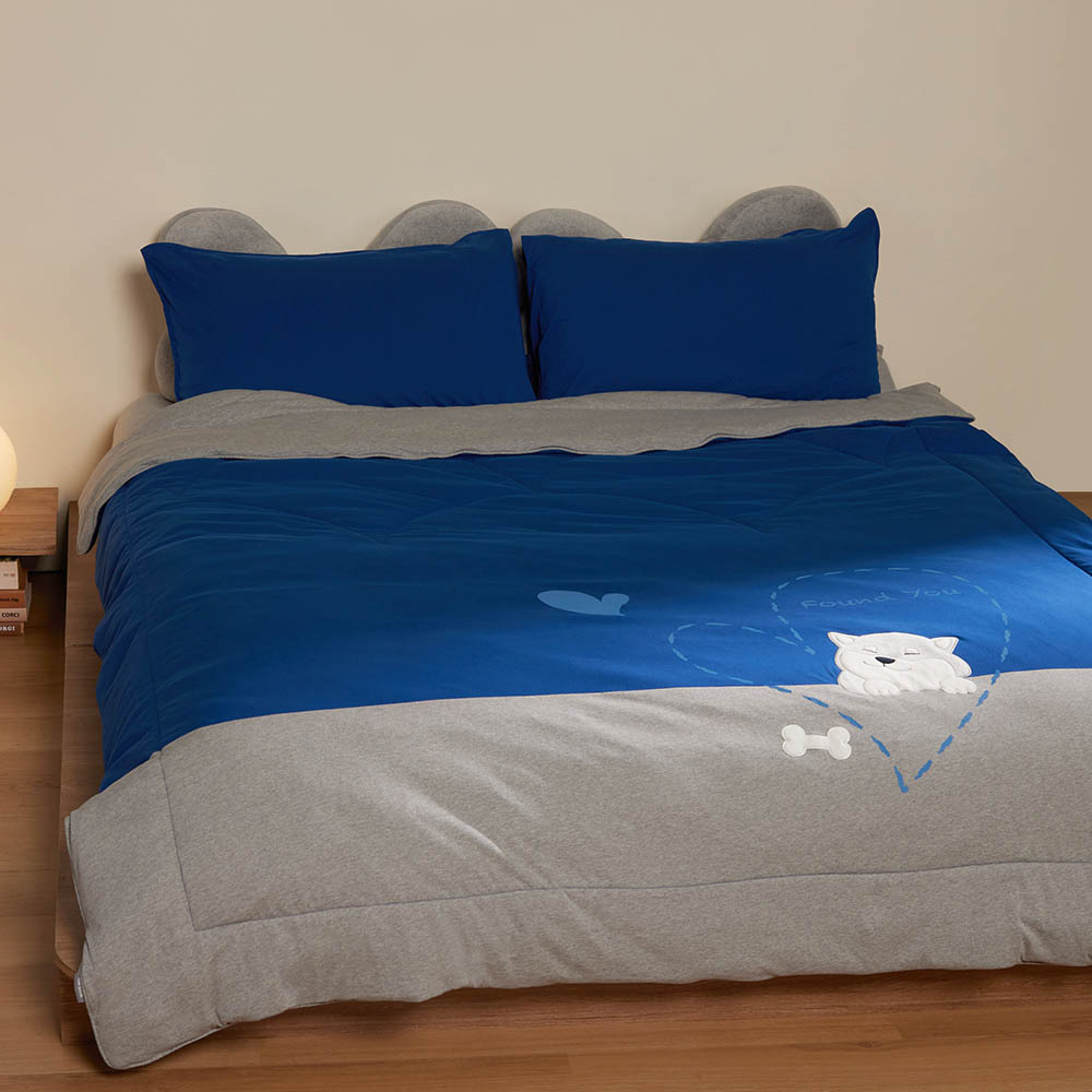 YVONNE 以旺傢飾 100%美國棉四季被-打盹柴犬 藍( YVONNE 以旺傢飾 100%美國棉四季被-打盹柴犬 藍(