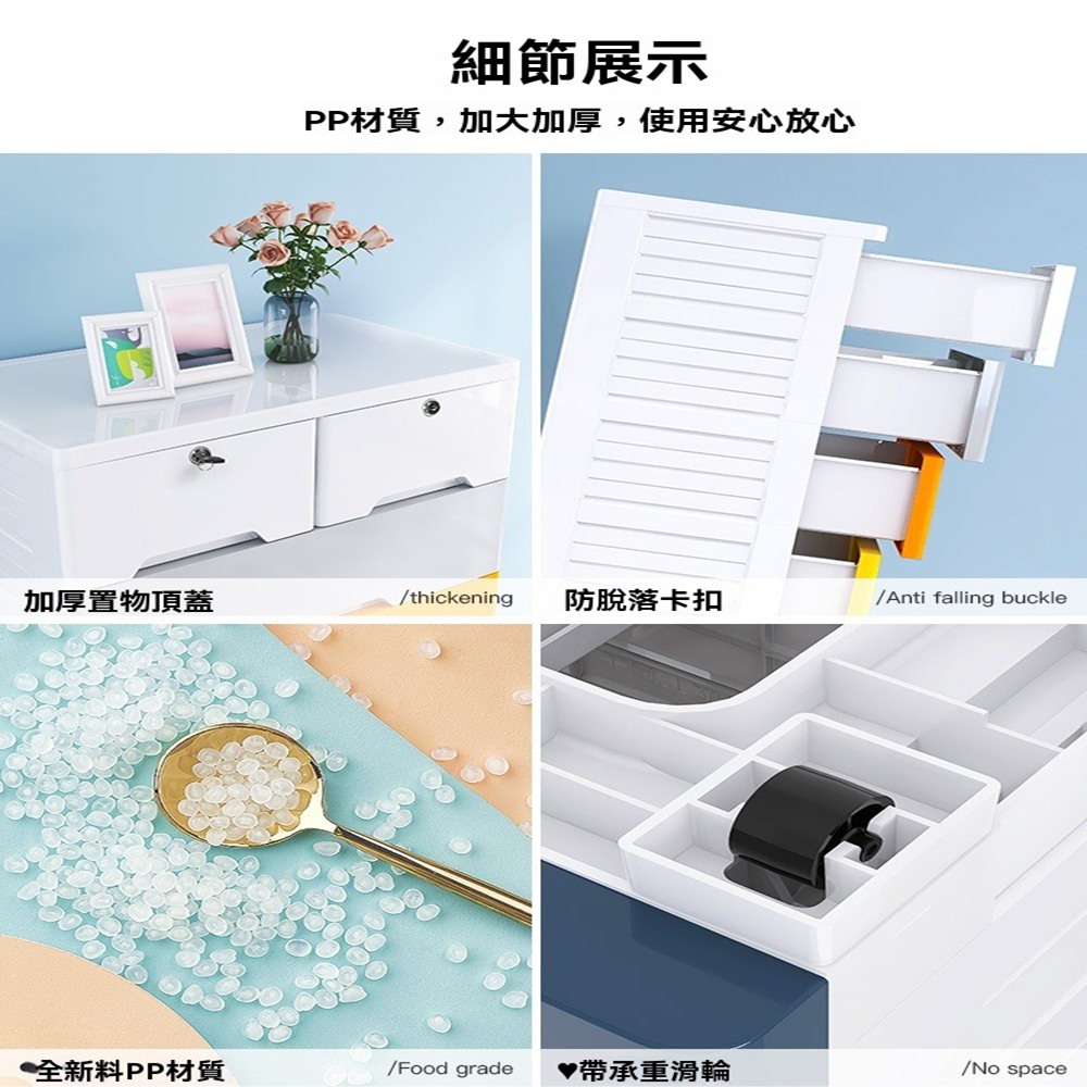 顧家家居 63面寬抽屜式收納櫃附輪 五層收納櫃 收納箱(防脫 顧家家居 63面寬抽屜式收納櫃附輪 五層收納櫃 收納箱(防脫