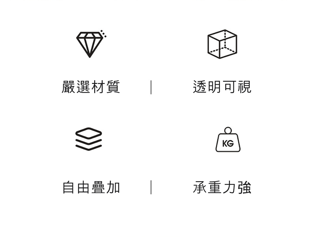 Dagebeno荷生活 加厚型可疊加桌面置物架 透明PET高 Dagebeno荷生活 加厚型可疊加桌面置物架 透明PET高