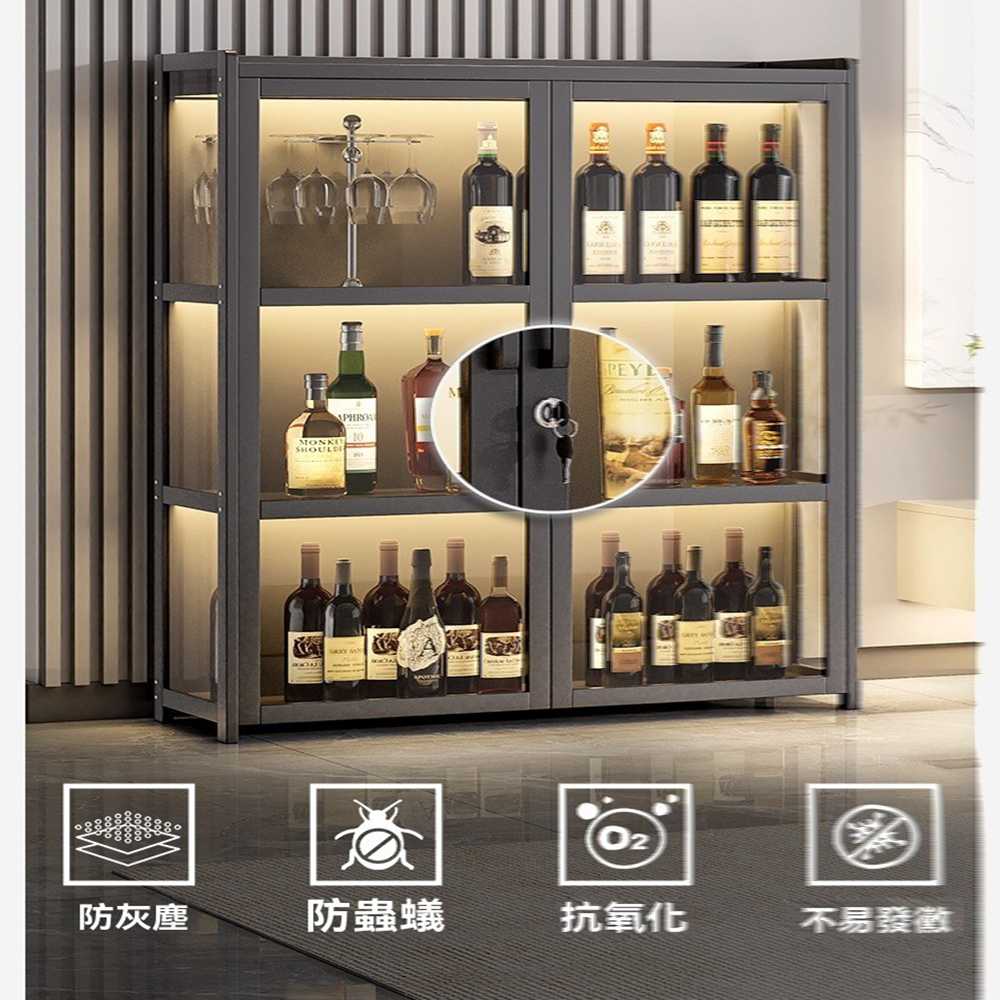 竹山下旗艦店 帶鎖帶燈款 4層80cm(酒櫃 展示櫃 靠牆櫃 竹山下旗艦店 帶鎖帶燈款 4層80cm(酒櫃 展示櫃 靠牆櫃