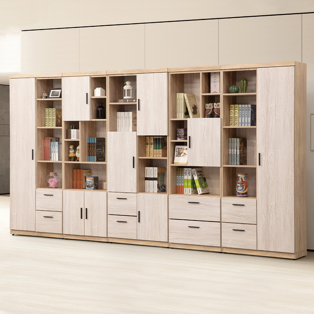 唯熙傢俱 唯樂雙色2.5尺右書櫃(書櫃 半開放式書櫃 收納櫃 唯熙傢俱 唯樂雙色2.5尺右書櫃(書櫃 半開放式書櫃 收納櫃