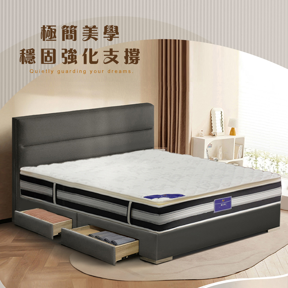 IHouse 布蘭頓 雙人5尺 現代貓抓皮 房間3件組(床片 IHouse 布蘭頓 雙人5尺 現代貓抓皮 房間3件組(床片