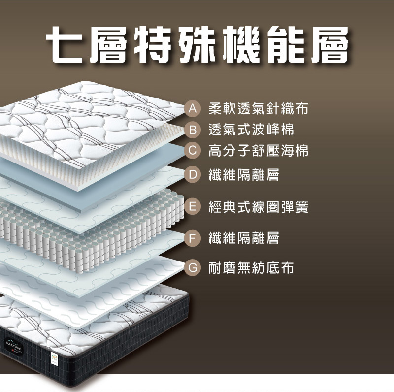 LOGIS 瑞恩5尺彈簧床 標準雙人床(壓縮卷包床 捲包床) LOGIS 瑞恩5尺彈簧床 標準雙人床(壓縮卷包床 捲包床)