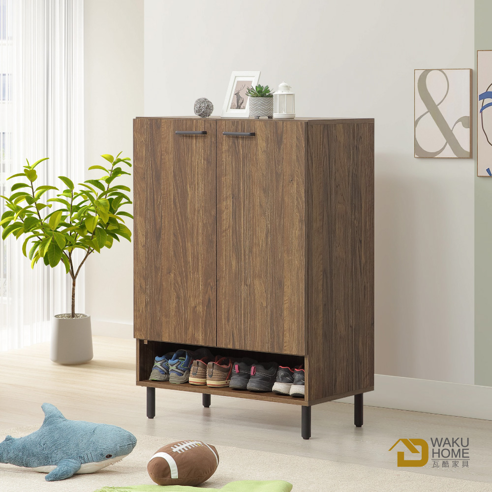 WAKUHOME 瓦酷家具 Haven 2.7尺收納鞋櫃-胡 WAKUHOME 瓦酷家具 Haven 2.7尺收納鞋櫃-胡