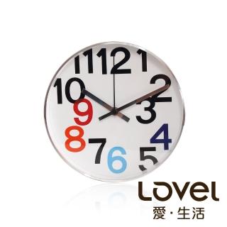 【LOVEL】時尚簡約風格鋁框壁鐘-掛鐘20cm(個性數字B)