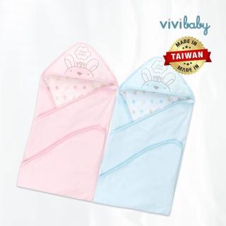 【VIVIBABY】王子兔雙面包巾(藍-粉) 【VIVIBABY】王子兔雙面包巾(藍-粉)
