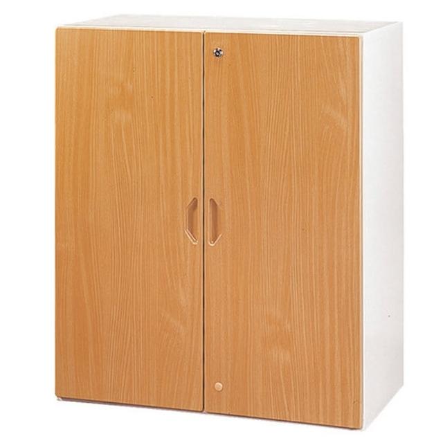 【時尚屋】三層式開門鋼木櫃兩色可選(木紋色Y107-10、胡桃色Y110-3)
