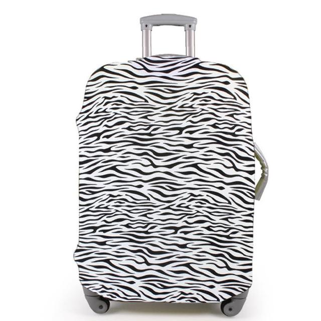 斑馬紋行李箱防塵亮彩保護套(18-22吋適用)