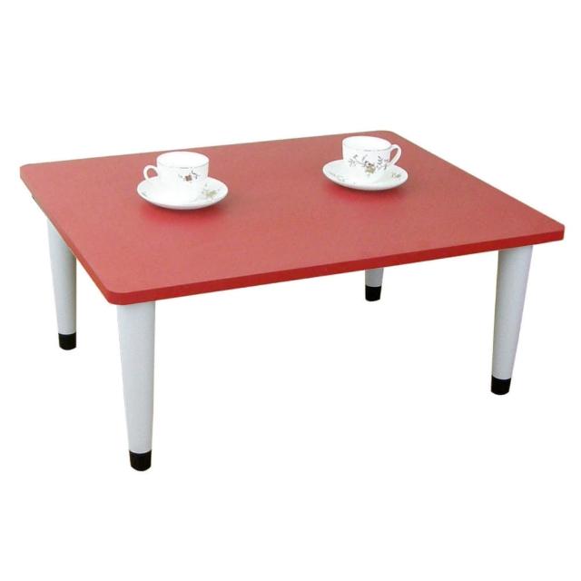 【美佳居】寬80x深60-公分-和室桌-休閒桌-矮桌-喜氣紅色(三款腳座可選)