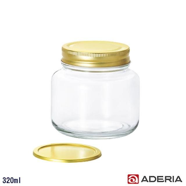 【ADERIA】日本進口多功能雙蓋密封玻璃瓶-果醬罐(320ml)