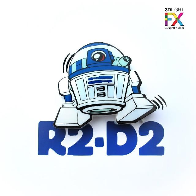 【3D Light FX加拿大原裝出品】星際大戰 迷你系列STAR WARS— R2D2(3D立體 Q 版造型 LED壁燈)