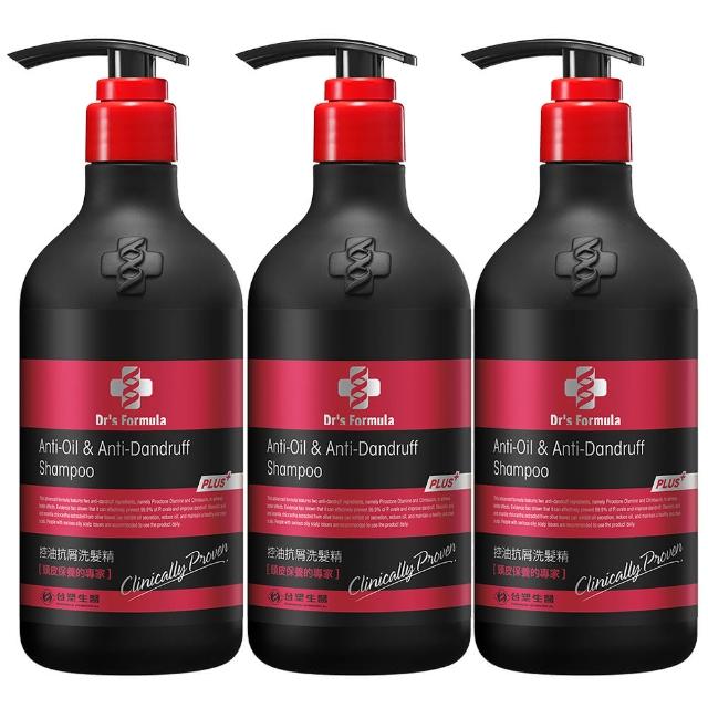 【台塑生醫】Dr’s Formula控油抗屑洗髮精-升級版(580g-3入)