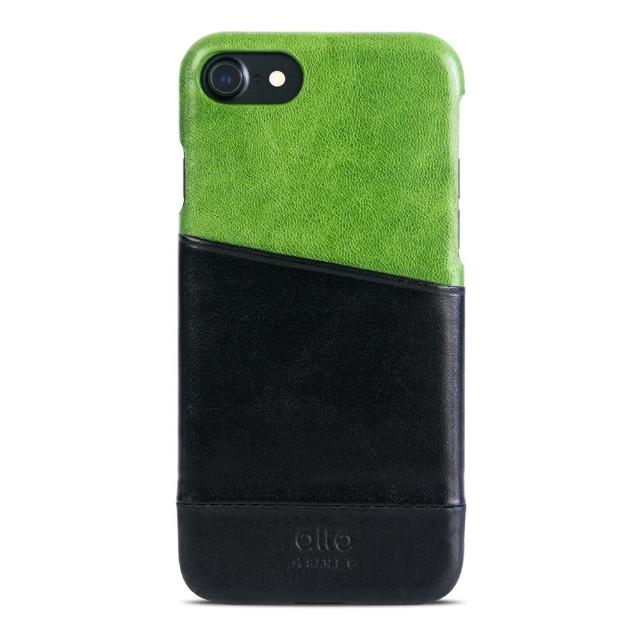 【alto】iPhone 7 真皮手機殼背蓋 Metro - 萊姆綠-黑色(alto  義大利真皮皮革)