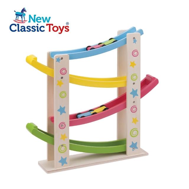 【荷蘭New Classic Toys】幼兒寶寶木製玩具-汽車滑坡道(10540)