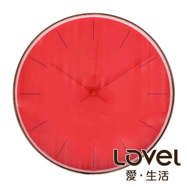 【LOVEL】25cm GOLDEN AGE靜音機芯掛鐘-夕色橙紅(T722RD-RG)