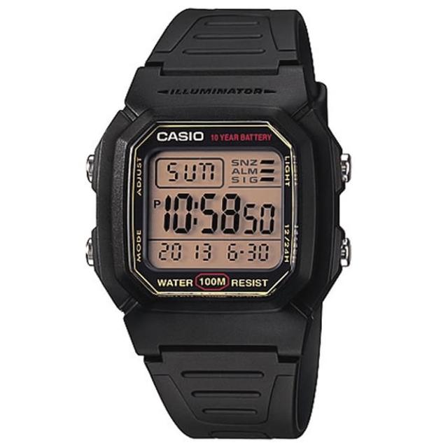 【CASIO】黑極數位電子錶(W-800HG-9A)
