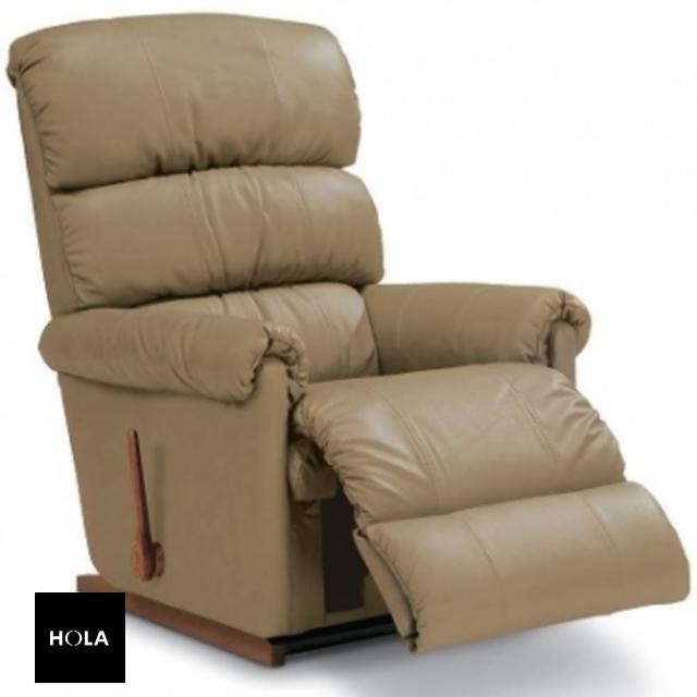 【HOLA】La-Z-Boy 搖椅式休閒椅10T505 半牛皮 淺褐色