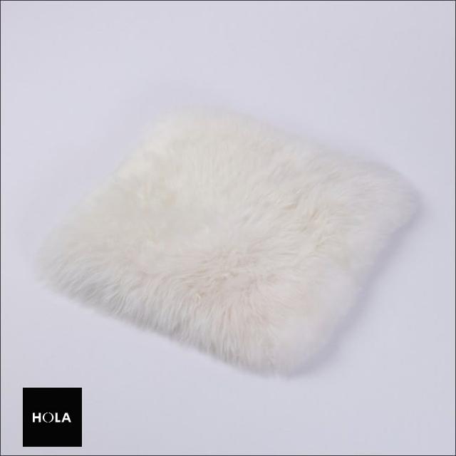 【HOLA】HOLA 經典素色方形羊毛坐墊40X40cm-白色