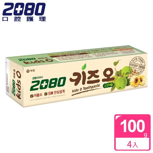 【韓國2080】有機蘋果兒童牙膏(100gX4入)